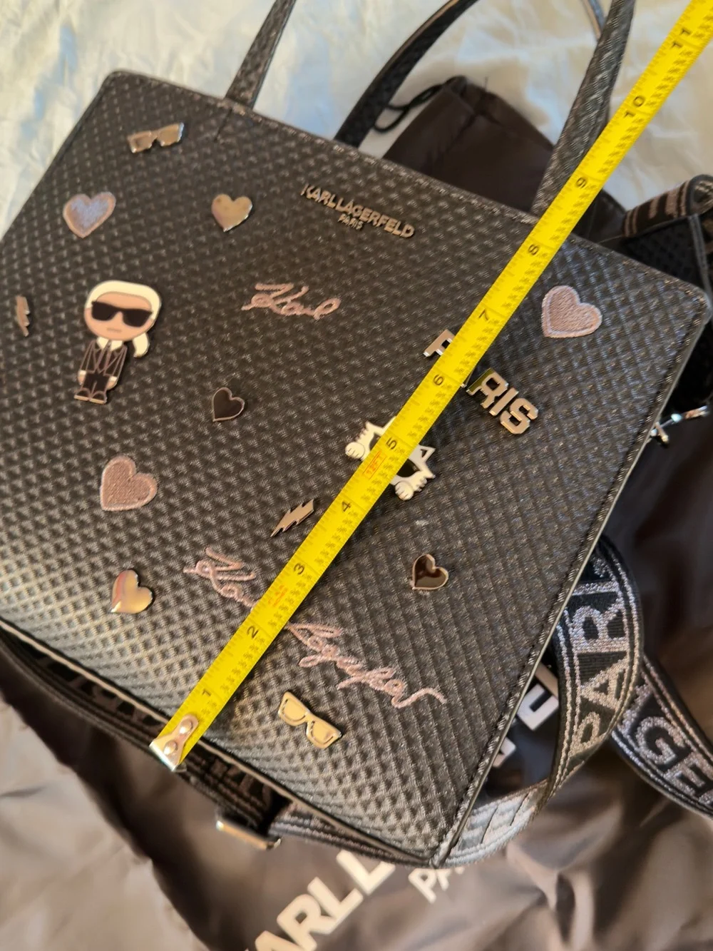 Karl Lagerfeld structured satchel